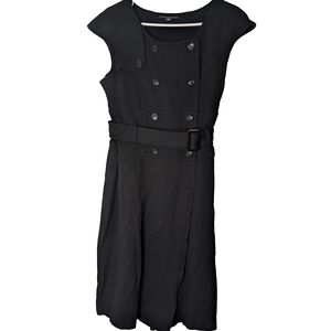 Banana Republic Black Double-Breasted Dress